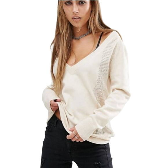 Rock & Religion Bailey Tan V-Neck Sweater - Size 12 - Picture 2 of 7